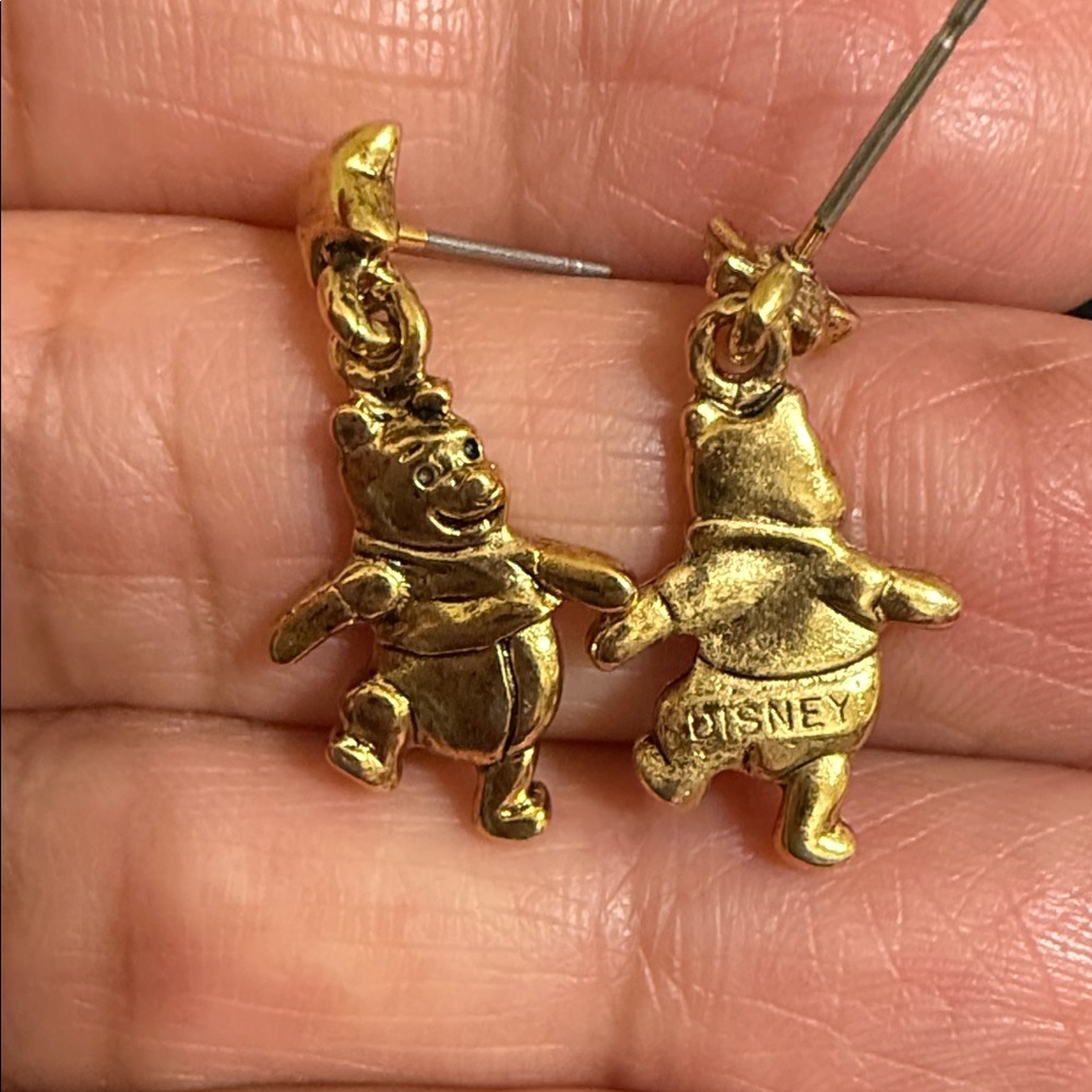 Gold Bear Earrings